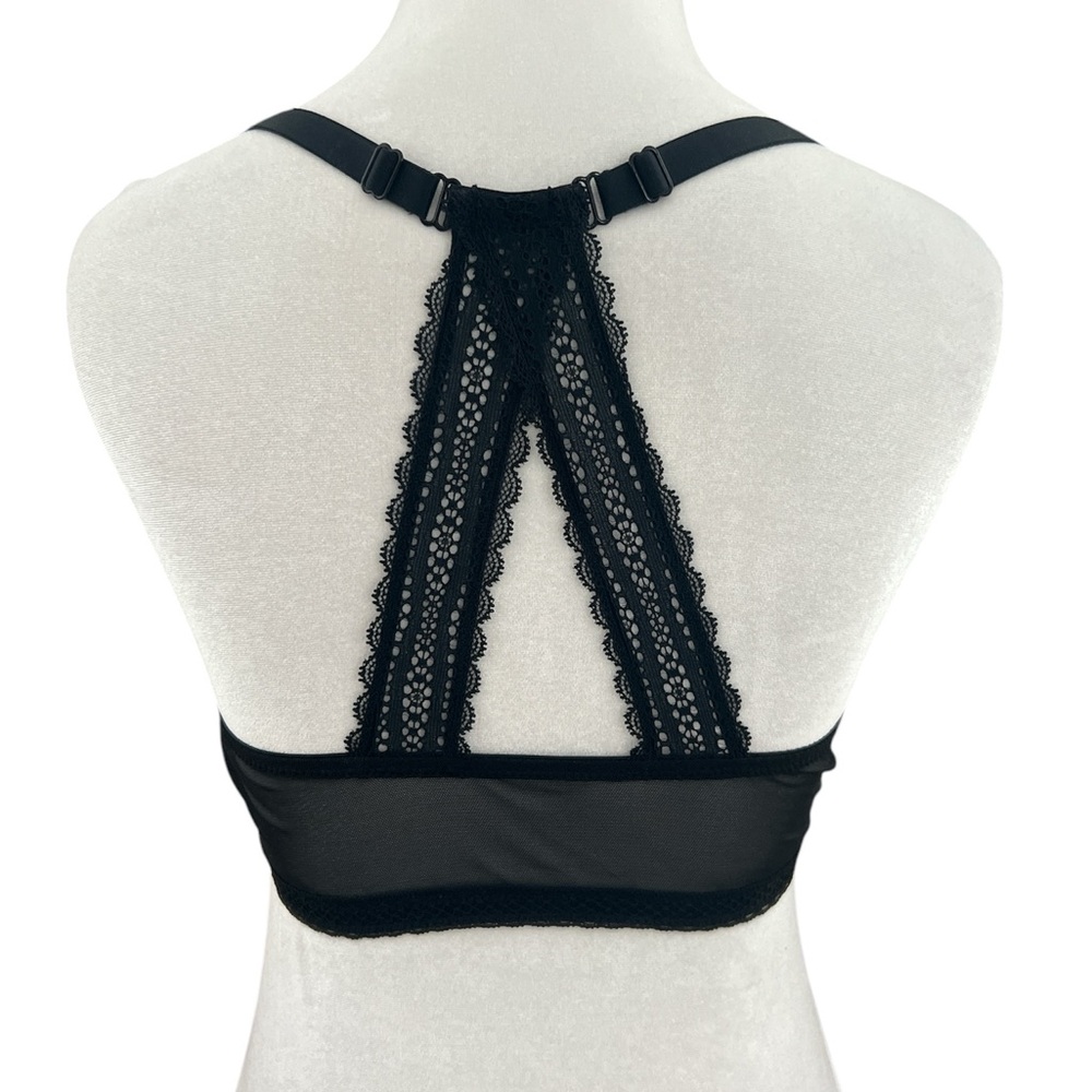 Auden The Ace Black Demi Fit Lace Racerback Bra Size 36C NEW - Picture 6 of 14